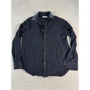 Robert Geller x Five Four Shirt Mens Medium Black Cotton Long Sleeve Button‎ Up